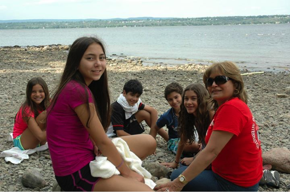 Kids enjoy a trip to the beach after their English classes