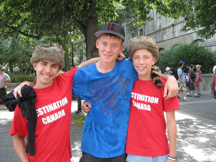 Kids at Destination Canada experience Canadian history