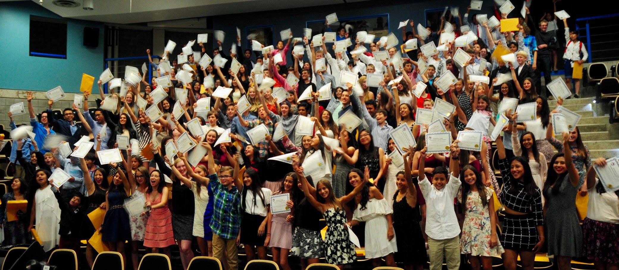 Students at Destination Canada celebrate their accomplishments at their graduation ceremony